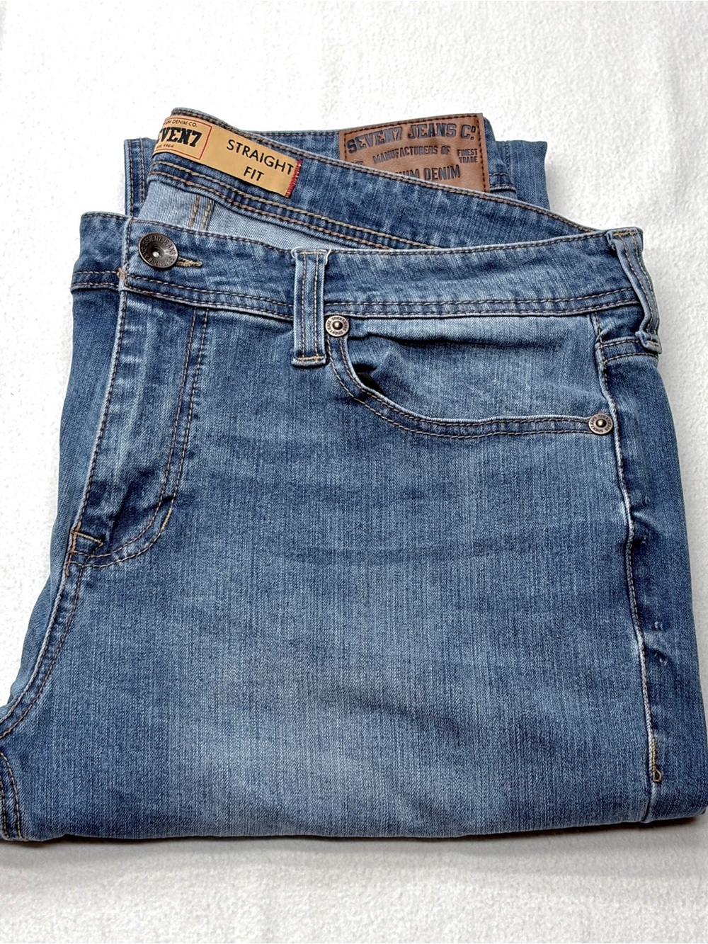 Seven7 Straight Fit Jeans Men’s 36x32 Medium Wash Stretch Denim EUC